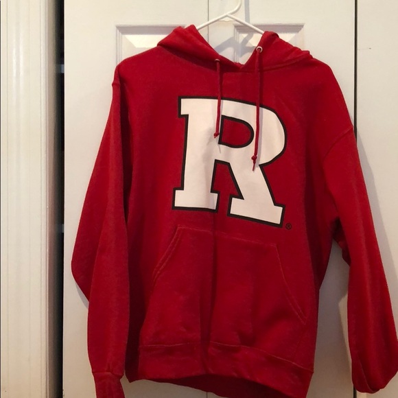 Jerzees Tops - RUTGERS UNIVERSITY hooded sweatshirt with pocket